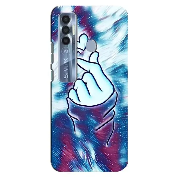 Чохол з принтом «Радужне серце» для TECNO Spark 7 Pro