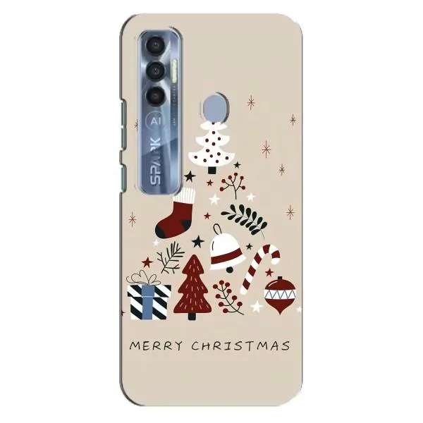 Чехол с принтом «Merry Christmas» для TECNO Spark 7 Pro Чехол с принтом «Merry Christmas» для TECNO Spark 7 Pro