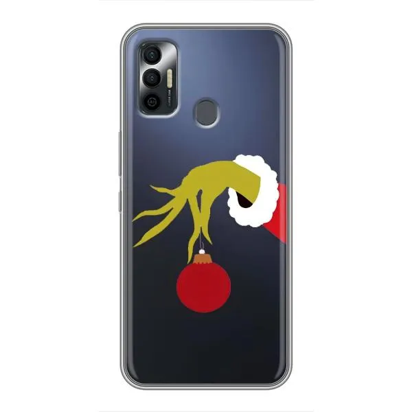 Чехол с принтом «Гринч с игрушкой» для TECNO Spark 7P