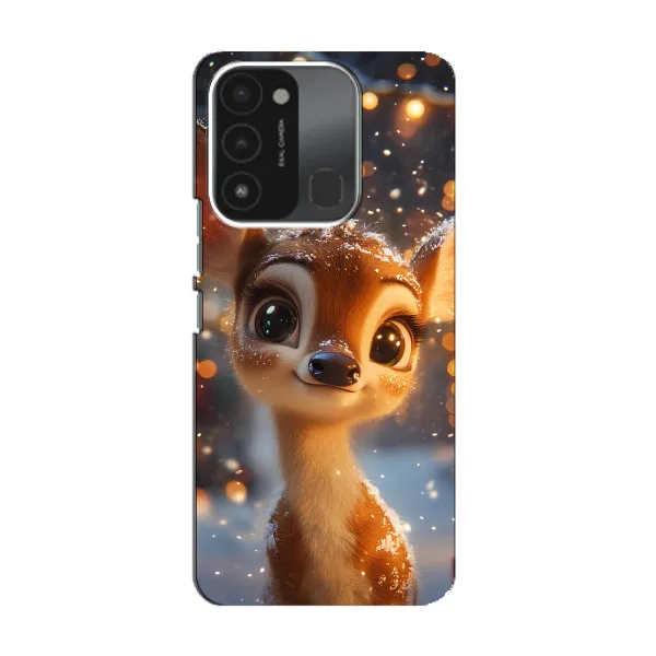 Чехол с принтом «Олененок среди гирлянд» для TECNO Spark 8C Чехол с принтом «Олененок среди гирлянд» для TECNO Spark 8C