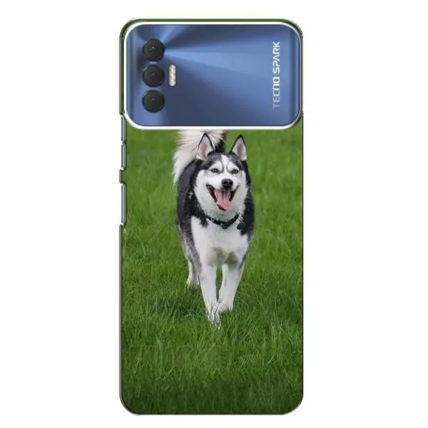 Чехол с принтом «Радостный Хаски» для TECNO Spark 8P