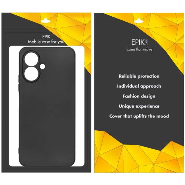 Чехол TPU Epik Black Full Camera для TECNO Spark Go 2 (KM4) — Черный — фото 3