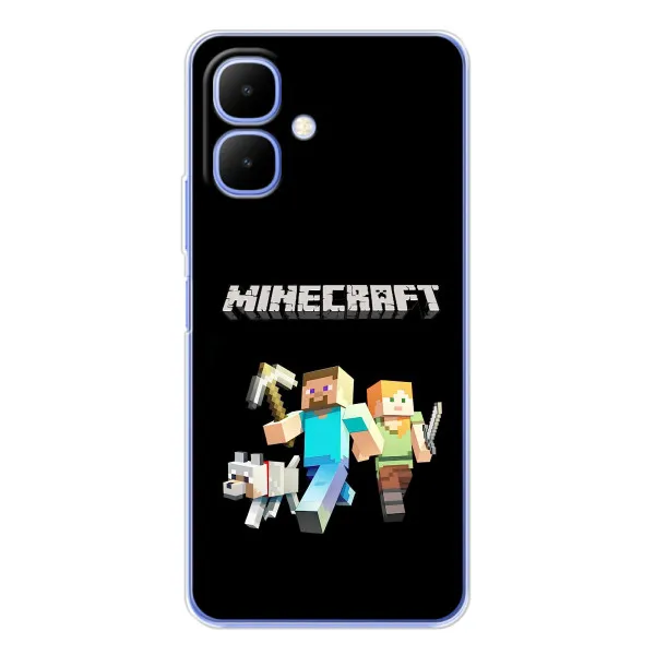 Чехол с принтом «герои Minecraft» для TECNO Spark Go 2