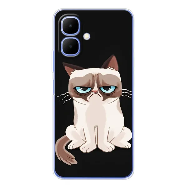 Чехол с принтом «Грустный кот» для TECNO Spark Go 2