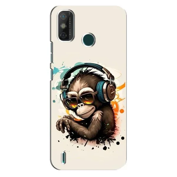 Чехол с принтом «Макака в наушниках» для TECNO Spark GO (2020)
