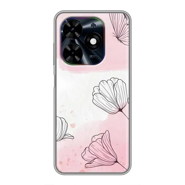 Чехол с принтом «Розовые цветы» для TECNO Spark Go 2024 (BG6) Чехол с принтом «Розовые цветы» для TECNO Spark Go 2024 (BG6)