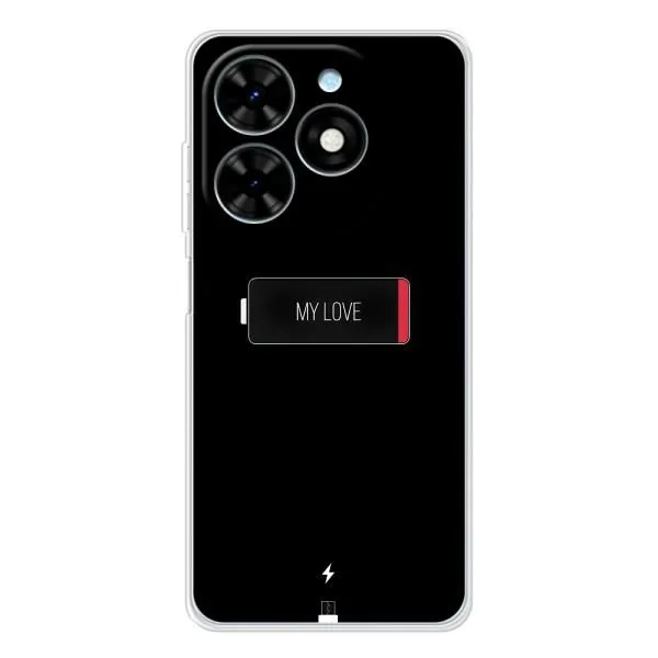 Чехол с принтом «Love battery» для TECNO Spark Go 2025 Чехол с принтом «Love battery» для TECNO Spark Go 2025