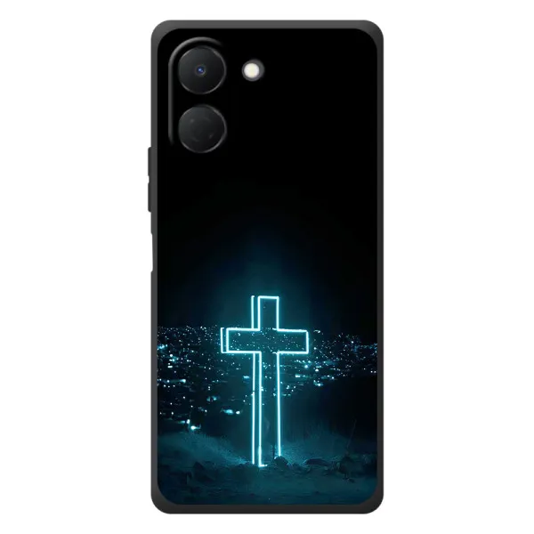 Чехол с принтом «Крест и город» для TECNO Spark Go 3
