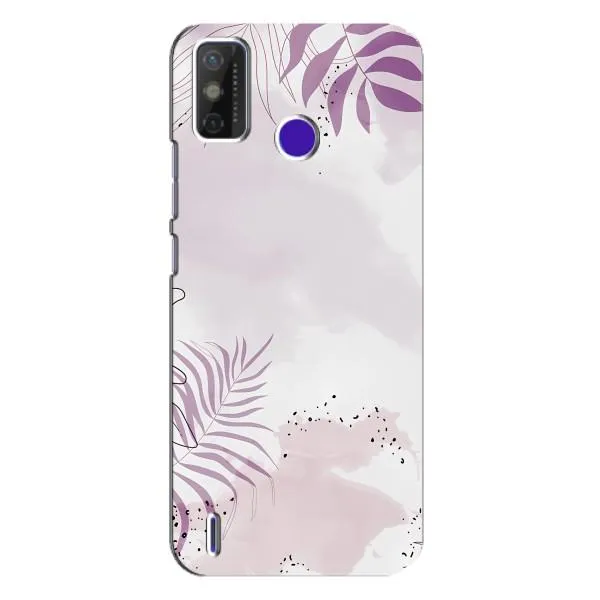 Чехол с принтом «Фиолетовые листья» для TECNO Spark Power 2 (LC8)