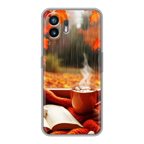 Чехол с принтом «Кофе и дождь» для TECNO Spark Slim