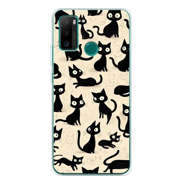 Чехол с принтом «Черные коты» для Ulefone Note 10P Чехол с принтом «Черные коты» для Ulefone Note 10P