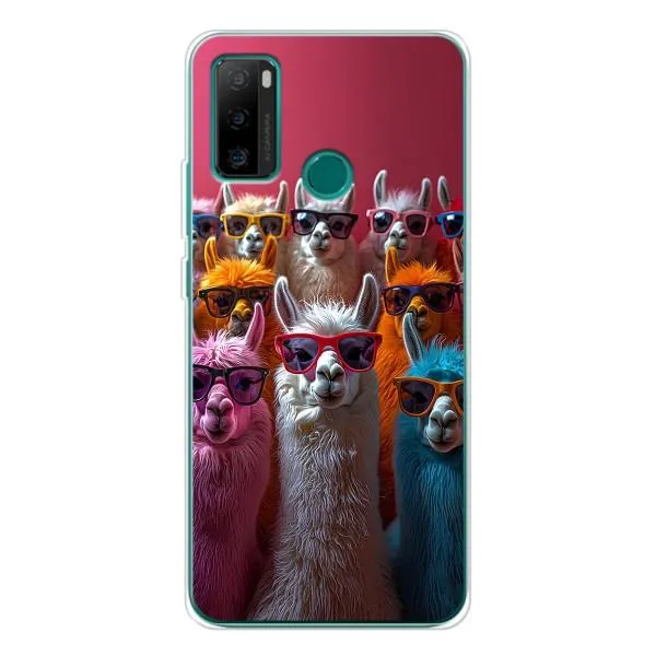 Чехол с принтом «Ламы в очках» для Ulefone Note 10P