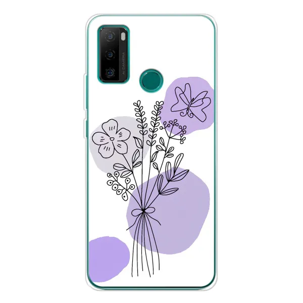 Чехол с принтом «Букет фиолетовая абстракция» для Ulefone Note 10P Чехол с принтом «Букет фиолетовая абстракция» для Ulefone Note 10P