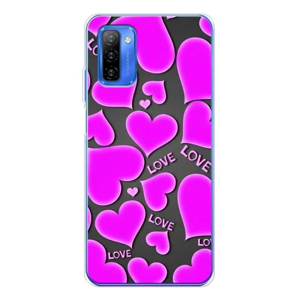 Чехол с принтом «Pink hearts» для Ulefone Note 12