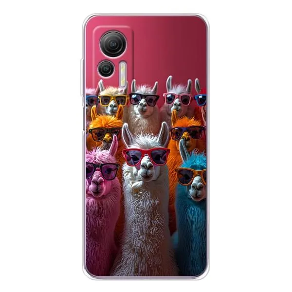 Чехол с принтом «Ламы в очках» для Ulefone Note 14