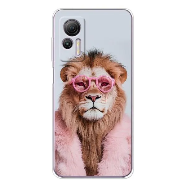 Чехол с принтом «Лев в очках» для Ulefone Note 14