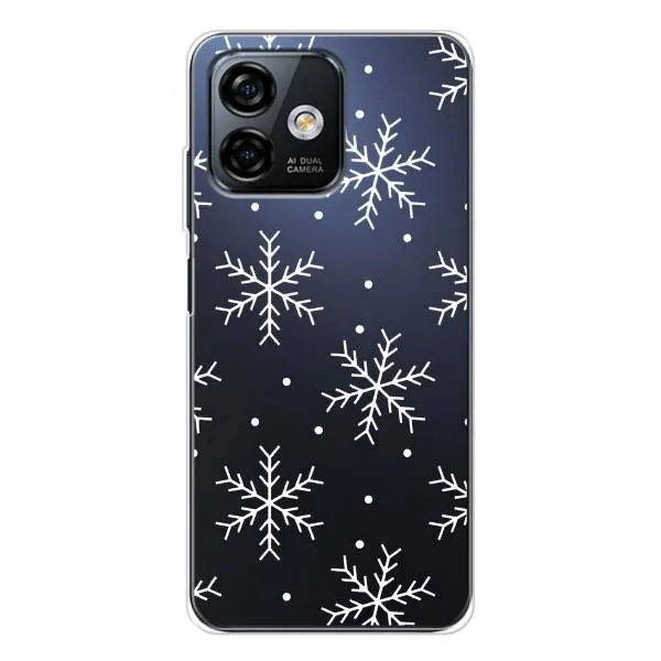 Чехол с принтом «Белые снежинки» для Ulefone Note 16 Pro
