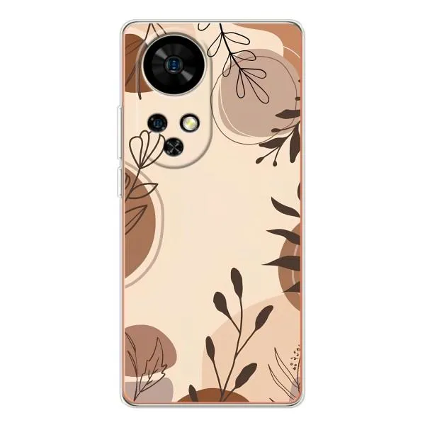 Чехол с принтом «Коричневые цветы» для Ulefone Note 17 Pro Чехол с принтом «Коричневые цветы» для Ulefone Note 17 Pro