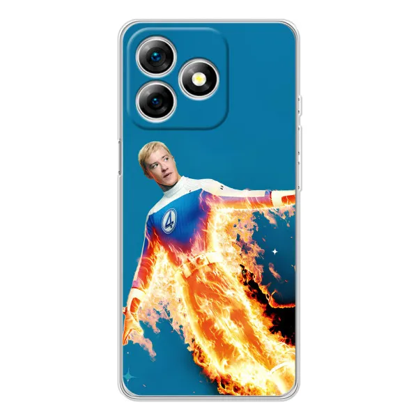 Чехол с принтом «Человек-факел в огне» для Ulefone Note 18 Pro Чехол с принтом «Человек-факел в огне» для Ulefone Note 18 Pro