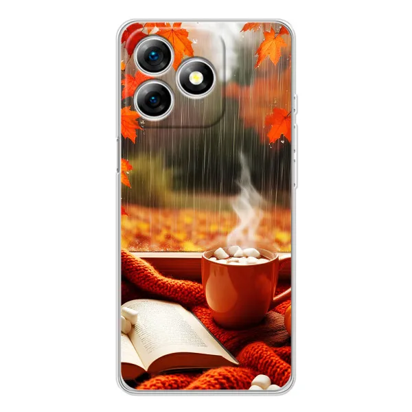 Чехол с принтом «Кофе и дождь» для Ulefone Note 18 Pro Чехол с принтом «Кофе и дождь» для Ulefone Note 18 Pro