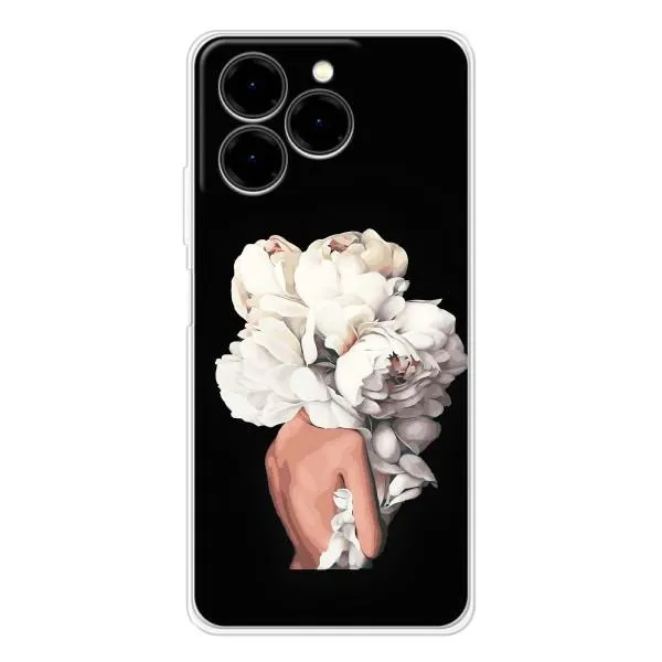 Чехол с принтом «Белые цветы» для Ulefone Note 20 Pro