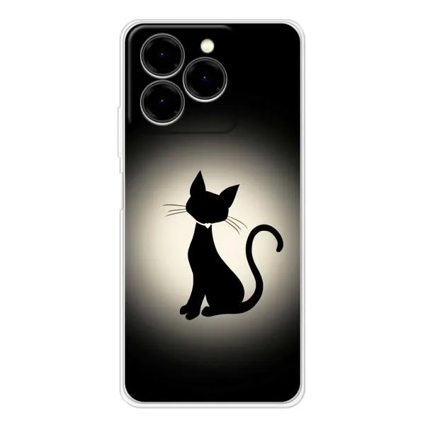 Чехол с принтом «Силуэт котика» для Ulefone Note 20 Pro Чехол с принтом «Силуэт котика» для Ulefone Note 20 Pro