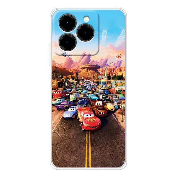 Чехол с принтом «Тачки на трассе» для Ulefone Note 20 Pro Чехол с принтом «Тачки на трассе» для Ulefone Note 20 Pro