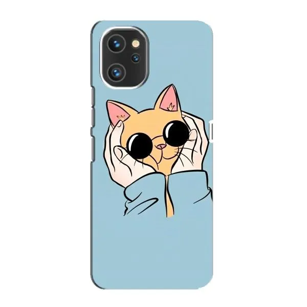 Чехол с принтом «Котик в очках» для UMIDIGI A13