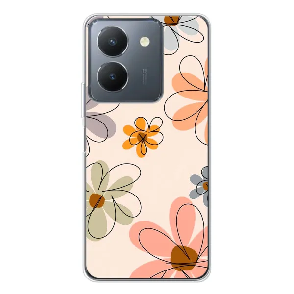 Чехол с принтом «Разноцветные цветы» для Vivo S30 Pro Mini