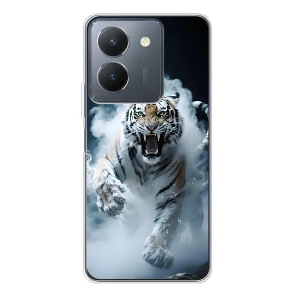 Чехол с принтом «Белый тигр в дыму» для Vivo S30 Pro Mini