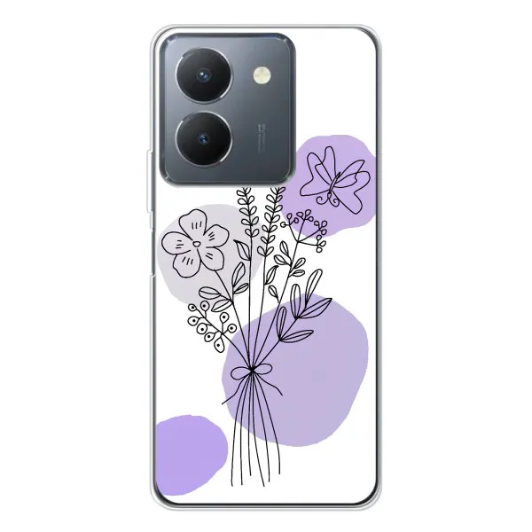 Чехол с принтом «Букет фиолетовая абстракция» для Vivo S30