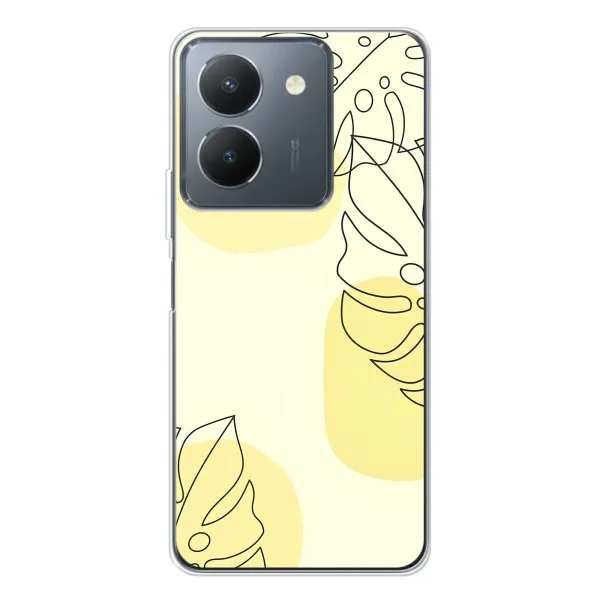 Чехол с принтом «Желтая монстера арт» для Vivo S30