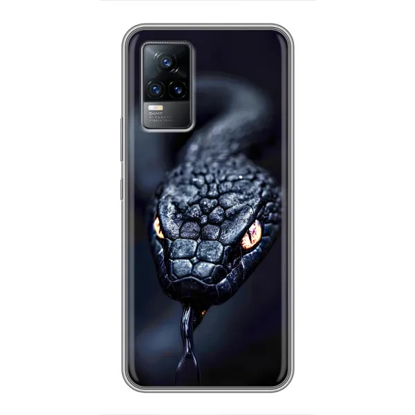 Чехол с принтом «Черная змея» для Vivo S9 Чехол с принтом «Черная змея» для Vivo S9