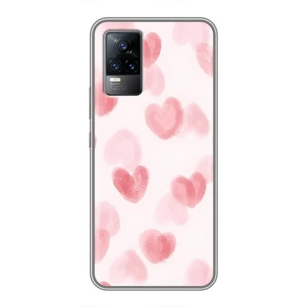 Чехол с принтом «Розовые сердечки» для Vivo S9e
