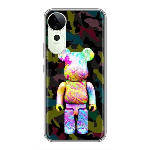 Чехол с принтом «Яркий Bearbrick» для Vivo T3 Ultra