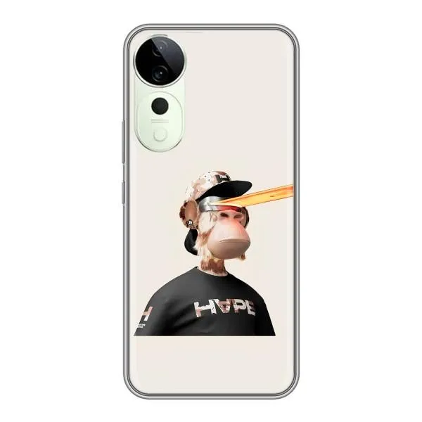 Чехол с принтом «обезьяна NFT в очках» для Vivo T3 Ultra