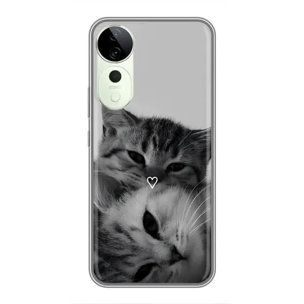 Чехол с принтом «Пара котов» для Vivo T3 Ultra Чехол с принтом «Пара котов» для Vivo T3 Ultra