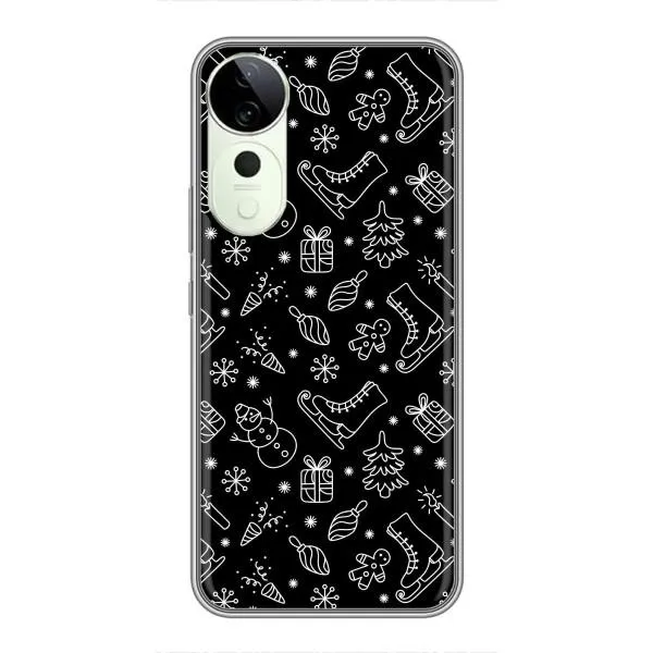 Чохол з принтом «Новорічний фон» для Vivo T3 Ultra Чохол з принтом «Новорічний фон» для Vivo T3 Ultra