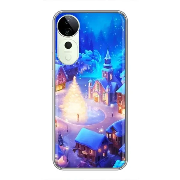 Чехол с принтом «Рождественский город» для Vivo T3 Ultra Чехол с принтом «Рождественский город» для Vivo T3 Ultra