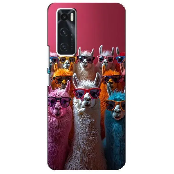 Чехол с принтом «Ламы в очках» для Vivo V20 se Чехол с принтом «Ламы в очках» для Vivo V20 se
