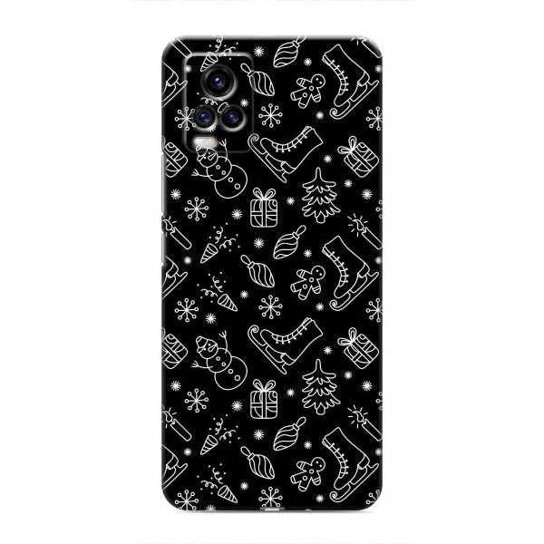 Чехол с принтом «Новогодний фон» для Vivo V20 Чехол с принтом «Новогодний фон» для Vivo V20