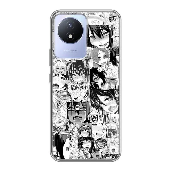 Чехол с принтом «Ahegao manga» для Vivo Y02 Чехол с принтом «Ahegao manga» для Vivo Y02