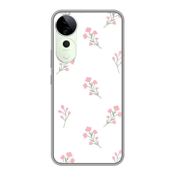 Чохол з принтом «Рожеві квіти» для ViVO Y05e