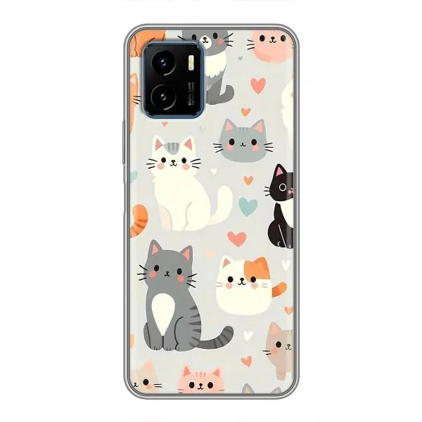 Чехол с принтом «Коллаж котов» для Vivo Y15s
