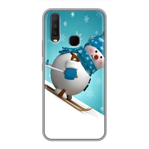 Чехол с принтом «Снеговик на лыжах» для Vivo Y17 Чехол с принтом «Снеговик на лыжах» для Vivo Y17