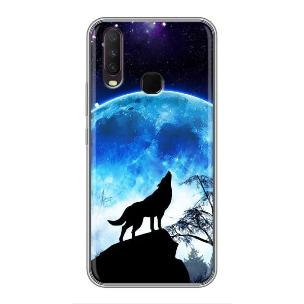 Чехол с принтом «Волк на луну» для Vivo Y17