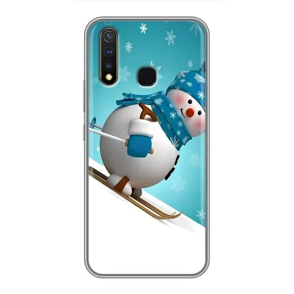Чехол с принтом «Снеговик на лыжах» для Vivo Y19 Чехол с принтом «Снеговик на лыжах» для Vivo Y19
