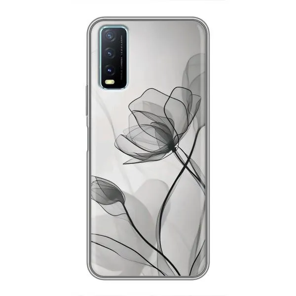 Чехол с принтом «Черные цветы» для Vivo Y20 Чехол с принтом «Черные цветы» для Vivo Y20