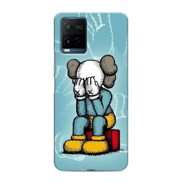 Чехол с принтом «Плач Bearbrick» для Vivo Y21 / Y21s