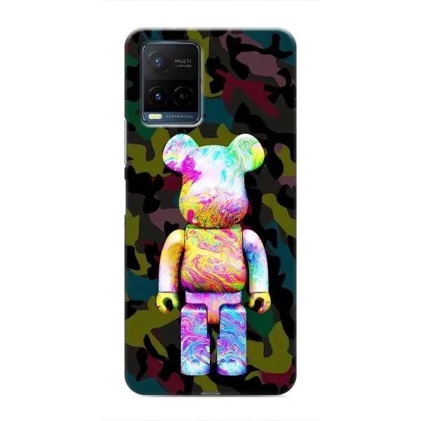 Чехол с принтом «Яркий Bearbrick» для Vivo Y21 / Y21s